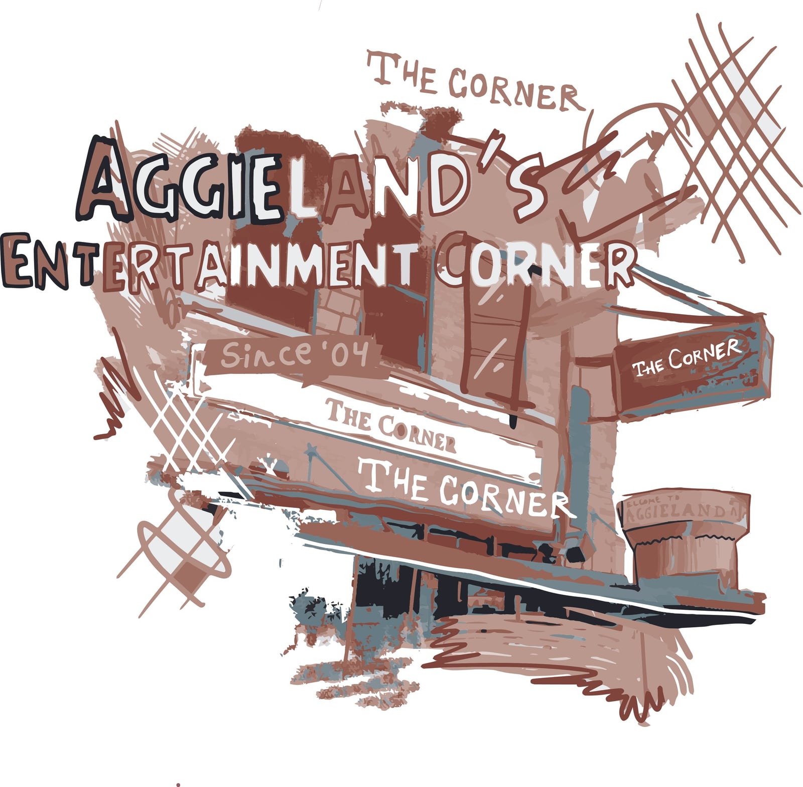 Bar tee design, back print