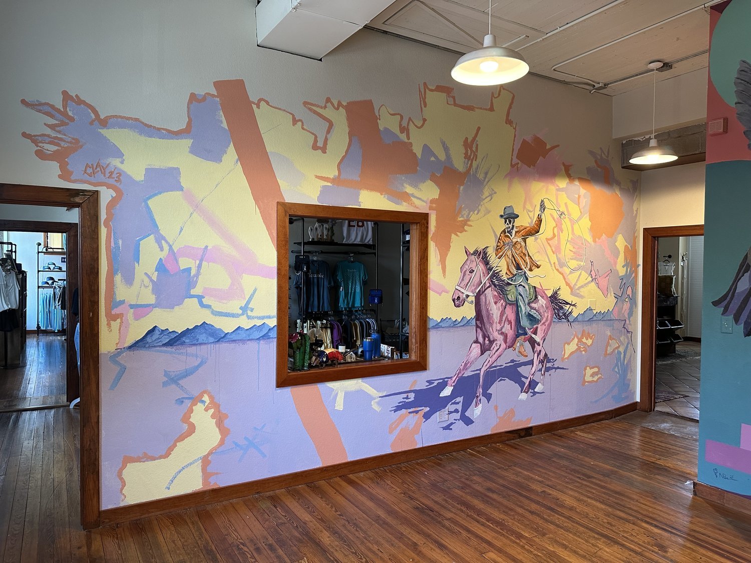 Out west shop mural