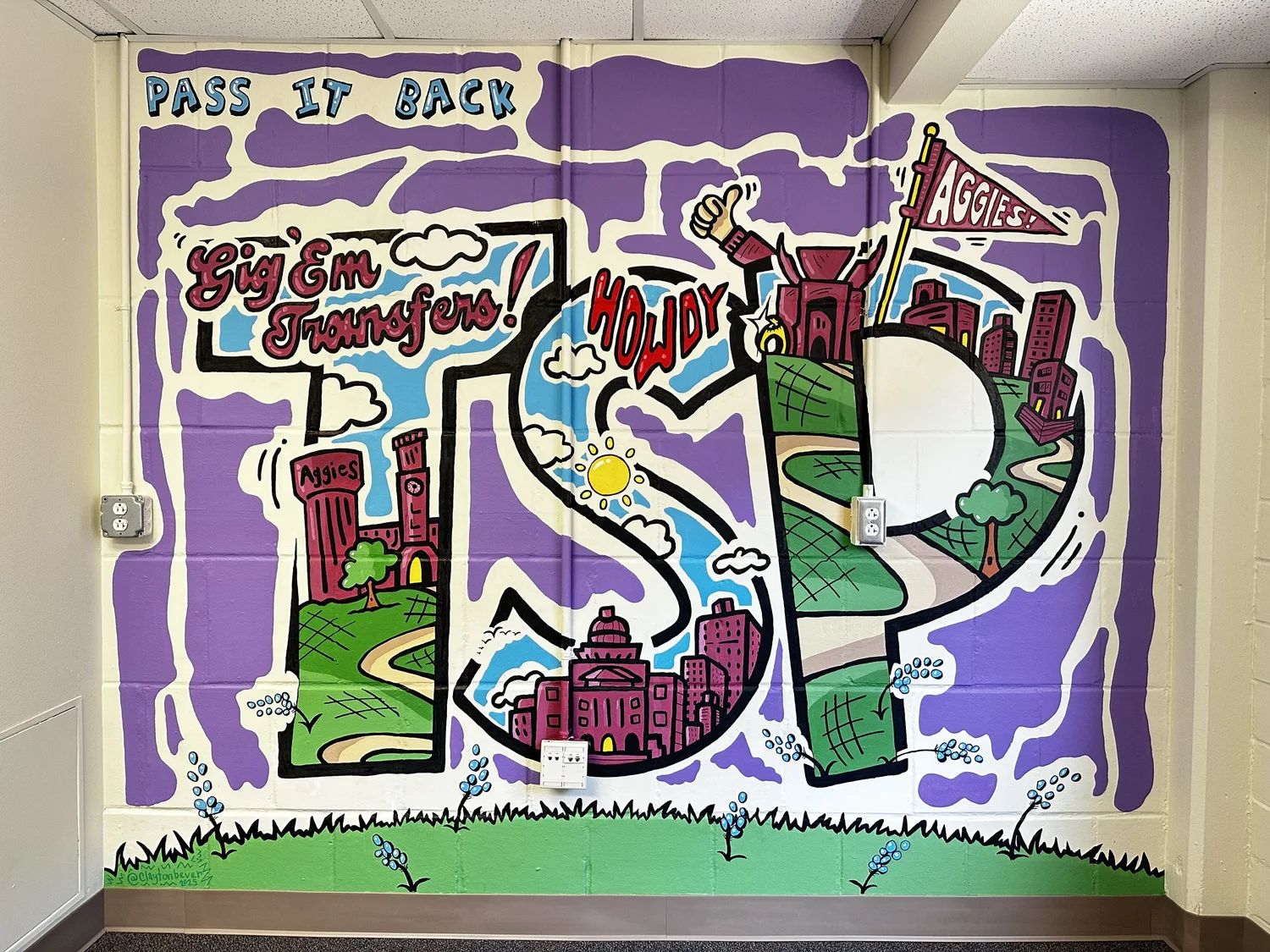 University hall mural