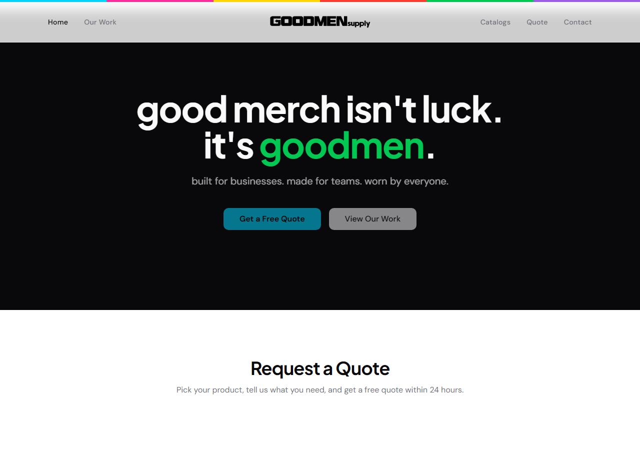 Goodmen Supply website